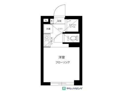 CLASS市ヶ谷(ワンルーム/1階)の間取り写真