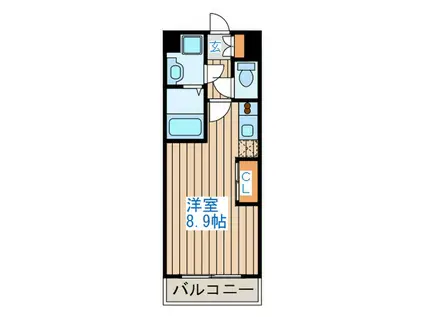 メルシャトレ宮城野(ワンルーム/2階)の間取り写真