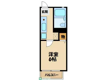 サンシティ石井(1K/2階)の間取り写真