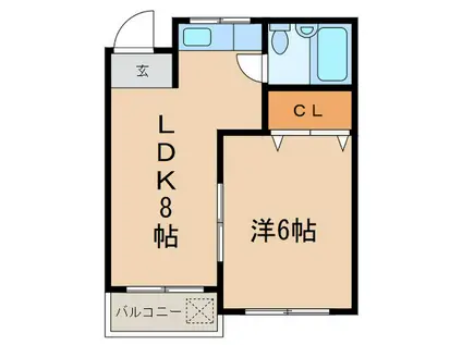 シャンポ-ルK&Y(1LDK/1階)の間取り写真