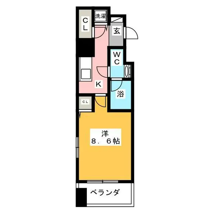 レジディア築地 7階階 間取り