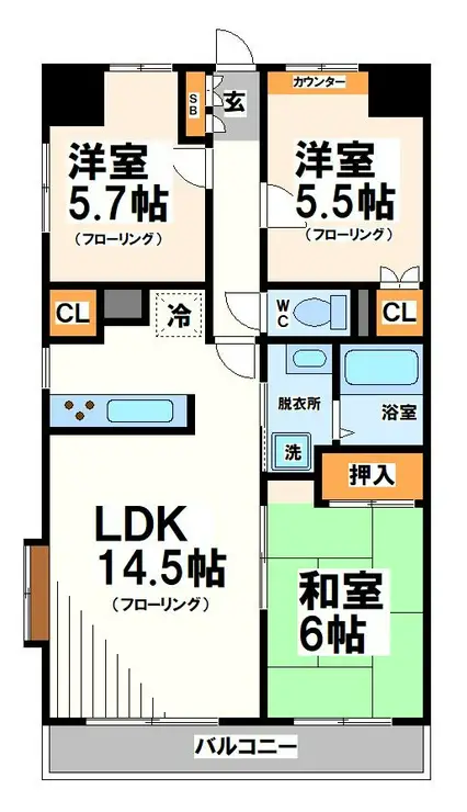 グランディフォーラ 1階階 間取り