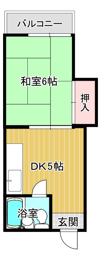日乃出苑(1DK/1階)の間取り写真