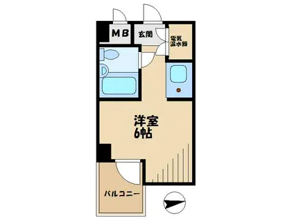 メゾン南平(ワンルーム/3階)の間取り写真