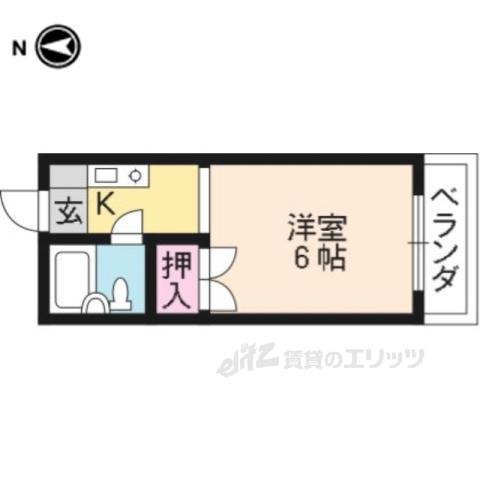 佳北マンション(1K/2階)の間取り写真