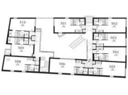 さくら木ヴィレッジ(ワンルーム/3階)の間取り写真