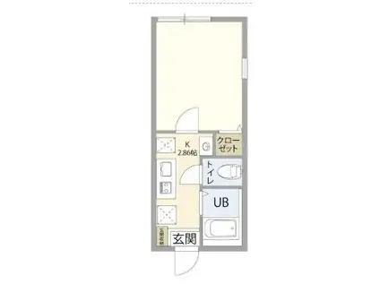 センターラグーン竹之丸(1K/1階)の間取り写真