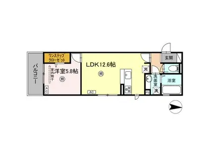 SOLANAIII(1LDK/3階)の間取り写真