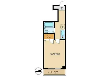 アドバンスアイ(1K/3階)の間取り写真