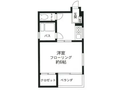 川村マンション(1K/1階)の間取り写真