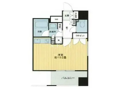 アリビオ九段(ワンルーム/5階)の間取り写真