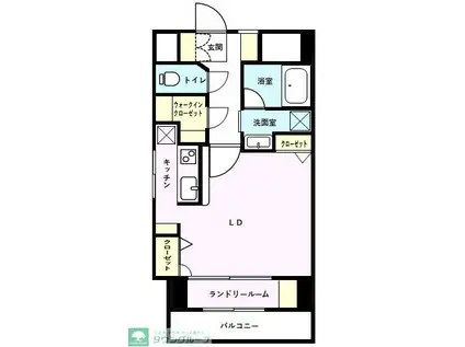 高砂ハイツ1(1LDK/3階)の間取り写真