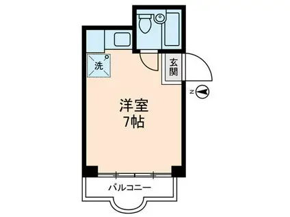トクスケマンション(ワンルーム/3階)の間取り写真