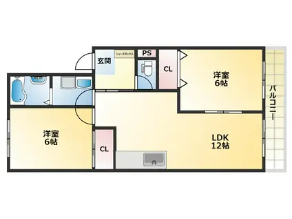 プリマベーラ(3DK/2階)の間取り写真