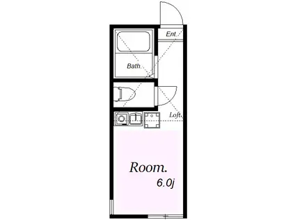 ユナイト上星川ブルックナー(ワンルーム/2階)の間取り写真