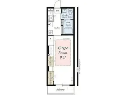 リブリ・アルピコルド(2DK/1階)の間取り写真