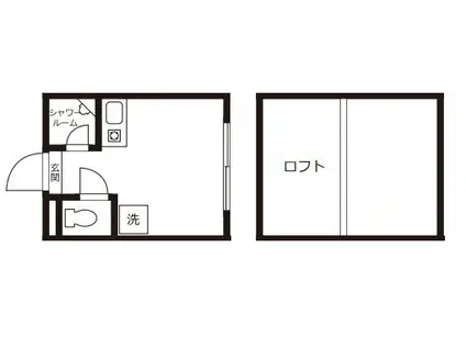 カーサミモザ(ワンルーム/2階)の間取り写真