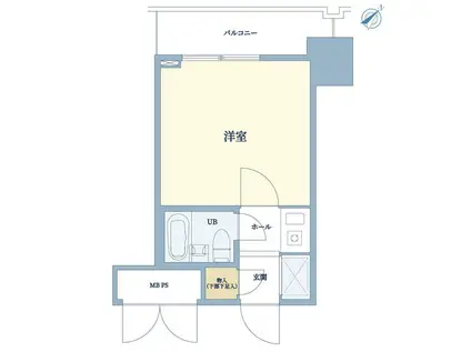 ライオンズマンション保土ヶ谷第6(ワンルーム/2階)の間取り写真
