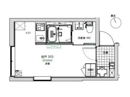 LIFEED CREAL広尾 ライフィードクリアルヒロオ(1K/3階)の間取り写真