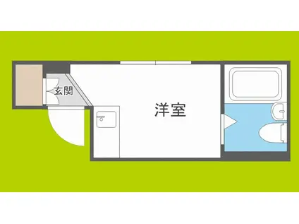 アパートメント東成II(ワンルーム/4階)の間取り写真