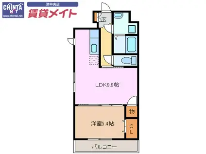 シンフォニー利平治上浜(1LDK/7階)の間取り写真