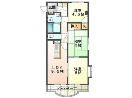 FONTAINE(3LDK/2階)の間取り写真