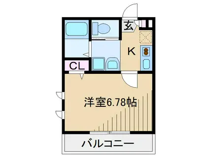レジデンス綱島上町(1K/2階)の間取り写真