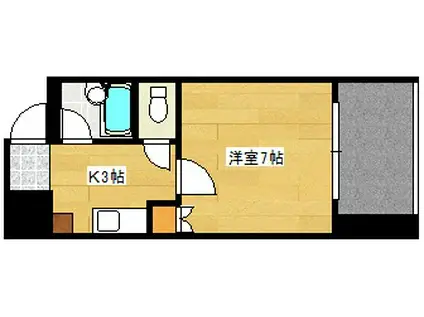 IKS2(1K/5階)の間取り写真