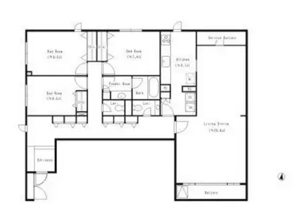 K6COURT ケーシックスコート(3LDK/2階)の間取り写真