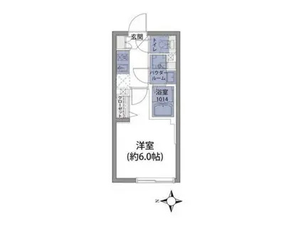 ルネサンスコート高田馬場PATRIA(1K/1階)の間取り写真