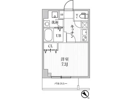 ALTERNA池袋イースト(1K/9階)の間取り写真