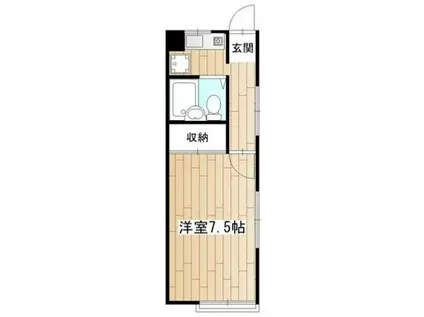 昭和コーポ川越(1K/2階)の間取り写真