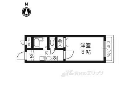 リバーヒルズ(1K/3階)の間取り写真
