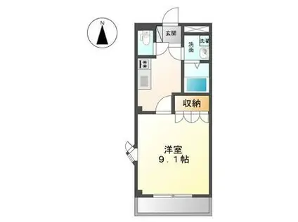 ルミナスハイムK(1K/2階)の間取り写真