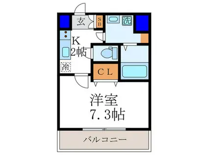 プレサンス京都北野白梅町(1K/4階)の間取り写真