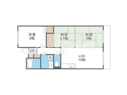 フローレンス吉田(3LDK/1階)の間取り写真