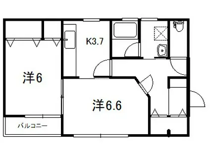 PRECIOUSDEAL(1LDK/2階)の間取り写真