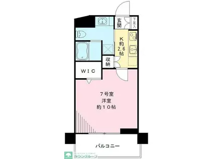 WINBELL 仙川(1K/4階)の間取り写真