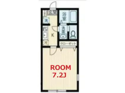 ラフィーネ上大岡IIA棟(1K/1階)の間取り写真