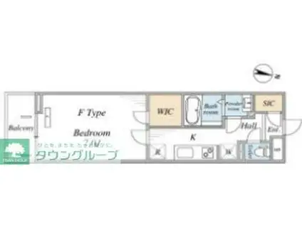 リブリ・西横浜II(1K/1階)の間取り写真