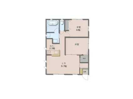 AVENIR 東館(2LDK/1階)の間取り写真