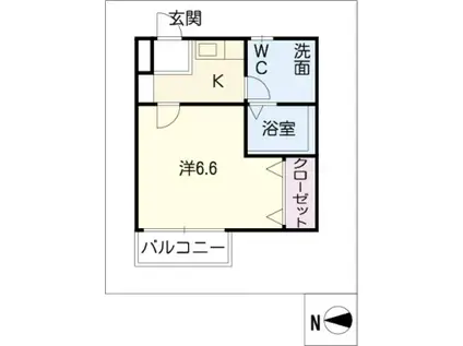 アメニティハイツNAGOYA(1K/1階)の間取り写真