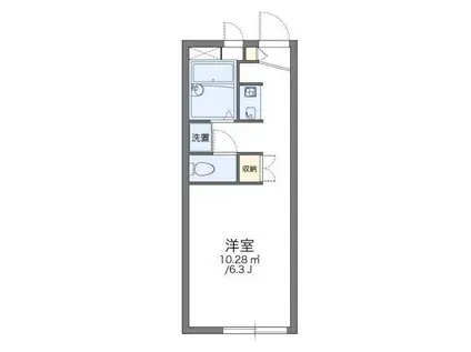 レオパレスデイブレイク(1K/2階)の間取り写真