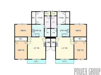 コーユー元町A(2LDK/2階)の間取り写真