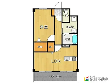 アルカンシエル巨勢(1LDK/1階)の間取り写真