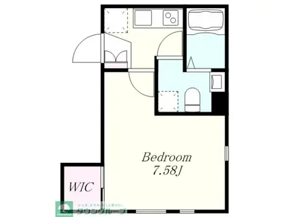 STRIPES 不動前(1K/2階)の間取り写真