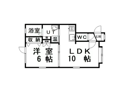 ピエール・文苑館(1LDK/2階)の間取り写真