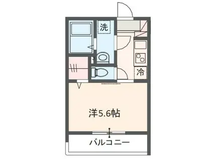 メルディア大和田III(1K/3階)の間取り写真