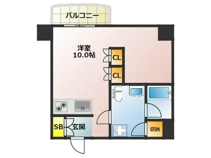 IS COURT(ワンルーム/3階)の間取り写真