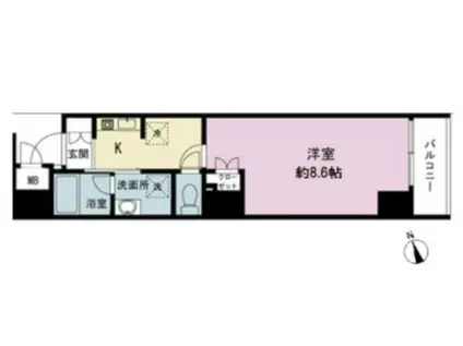 GRANSITE KAMATA(1K/8階)の間取り写真